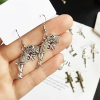 10 style earrings for women girls drop dangle snake rose blade gun teens charm gift accessories party jewelry simple brand new