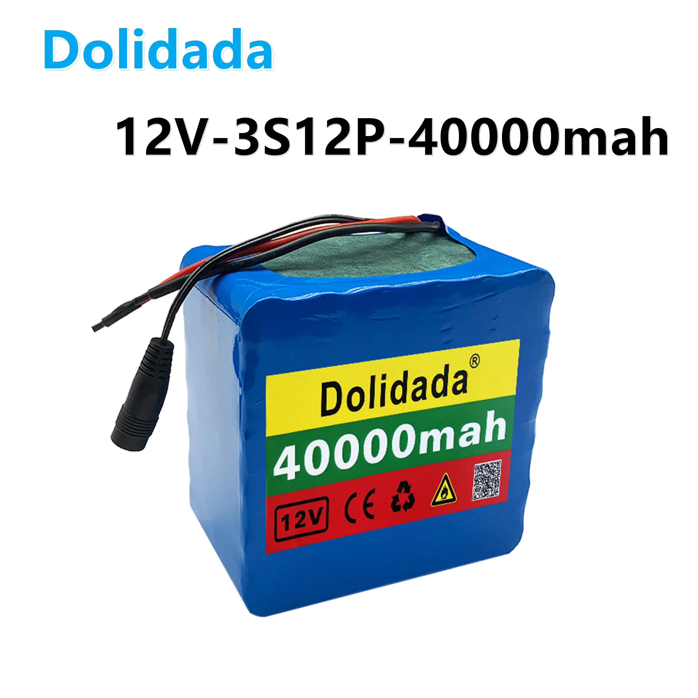 

12 В, 40 Ач, 3S1, 2P, 11,1 В, 12,6 В, литиевая батарея для инвертора, ксеноновая лампа, Солнечная уличная лампа, свет для осмотра достопримечательностей ...