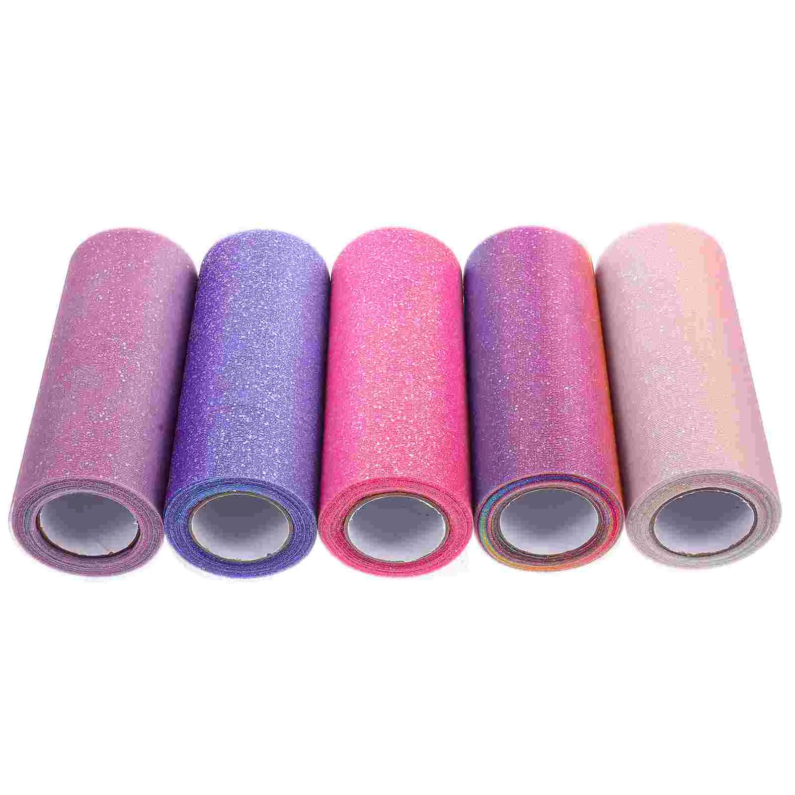 

Ribbon Tulle Mesh Fabric Gift Wrapping Gauze Netting Rolls Ribbons Making Bow Holiday Dress Sewing Roll Satin Craftsglittered