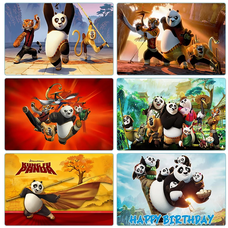 Тема кунг-фу Панда бамбуковый китайский фильм Дети День Рождения фотография