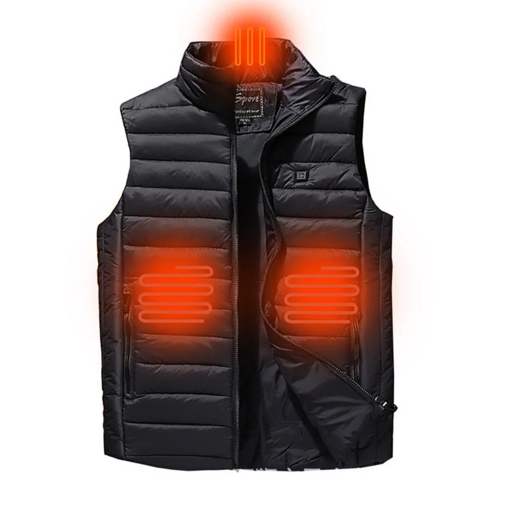 

Men Women USB Smart Heating Vest Electric Heated Jacket For Fishing Skiing Motorcycles Riding Winter Warm Coat Clothing Dropship