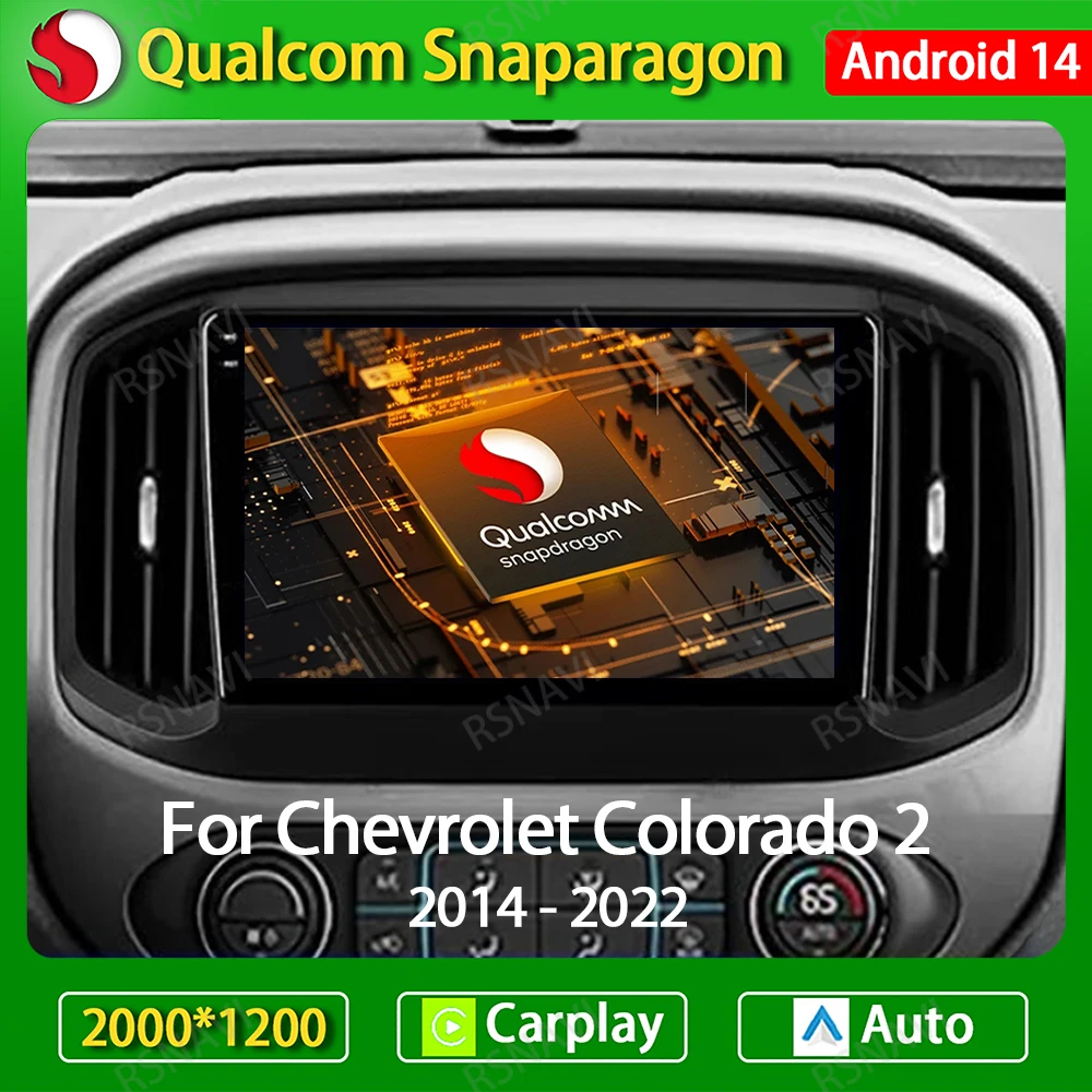 Автомобильное радио Android 14 для Chevrolet Colorado Sierra GMC 2014-2018 Carplay Auto GPS NAVI Мультимедийный