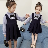 party girls dresses spring new baby girl dress striped with bow long sleeves princess dress for girl kids clothes vestidos