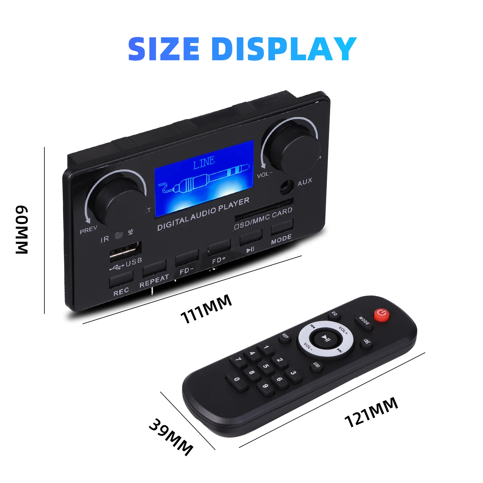 2*25 Вт усилитель MP3 Bluetooth 5 0 декодер папапан модуля 7-22 в аудио WMA WAV TF/USB слот Kartu/FM