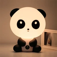 cute panda bear night light dog animal led lamp plug in cartoon table lamp for kid bedroom bedside decor lamp christmas gift