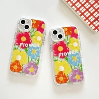 summer fresh simple luminous colorful flowers cover for iphone 11 12 13 pro x xr xs max shockproof phone case iphone 13 case