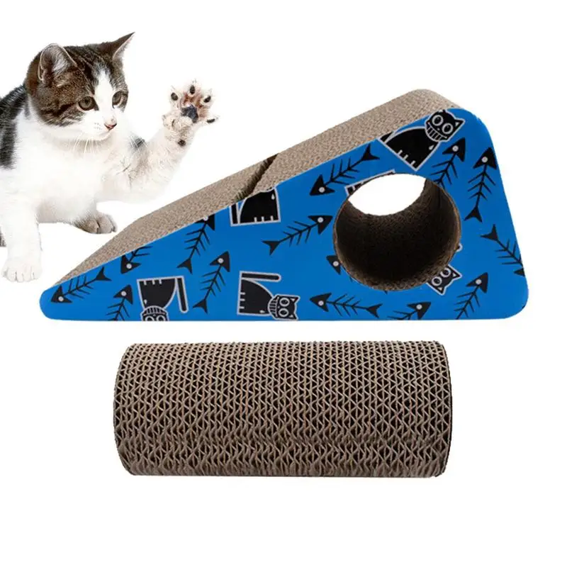 

Cat Kitten Paper Cardboard Corrugated Scratch Board Pad Scratcher Bed Mat Claws Care Interactive Protecting Furniture Toy