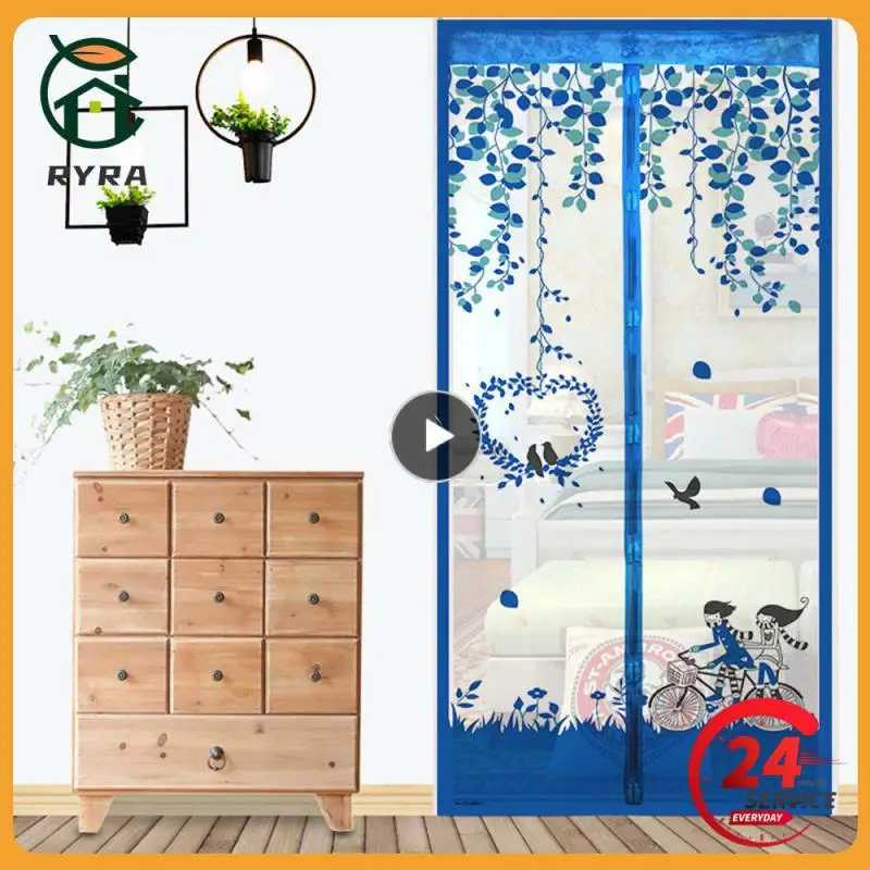 

Automatic Closing Magnetic Mosquito Net Screen Door Anti-fly Net Magnetic Anti-mosquito Screen Door 90/100*210cm Home Textile