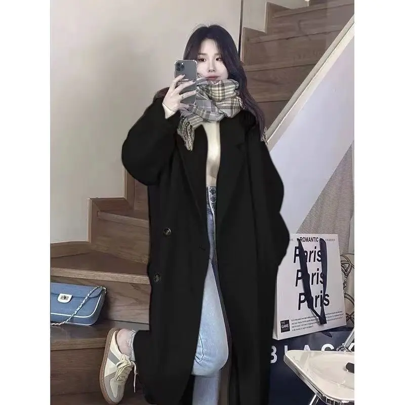 Корейская шерстяная куртка женское модное пальто маленького размера на осень и