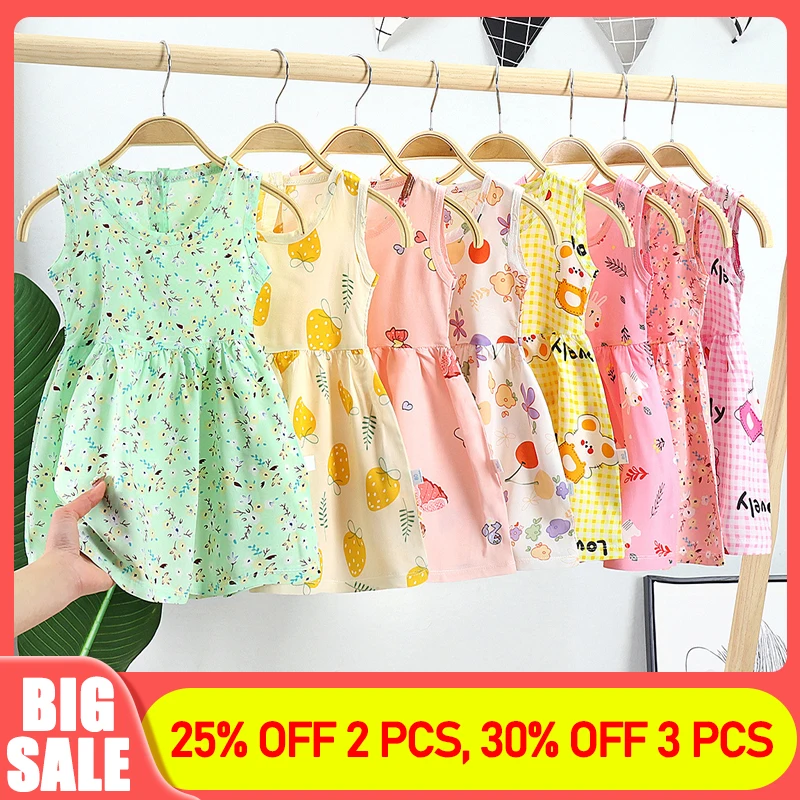 Женское летнее платье с цветочным принтом без рукавов | Детская одежда и обувь