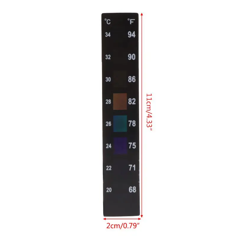 

Stick On Thermometer Strips Vertical Stickers Digital Temperature Display for Fermenting Wine Beer 68 - 94 ℉/ 20 - 34 ℃