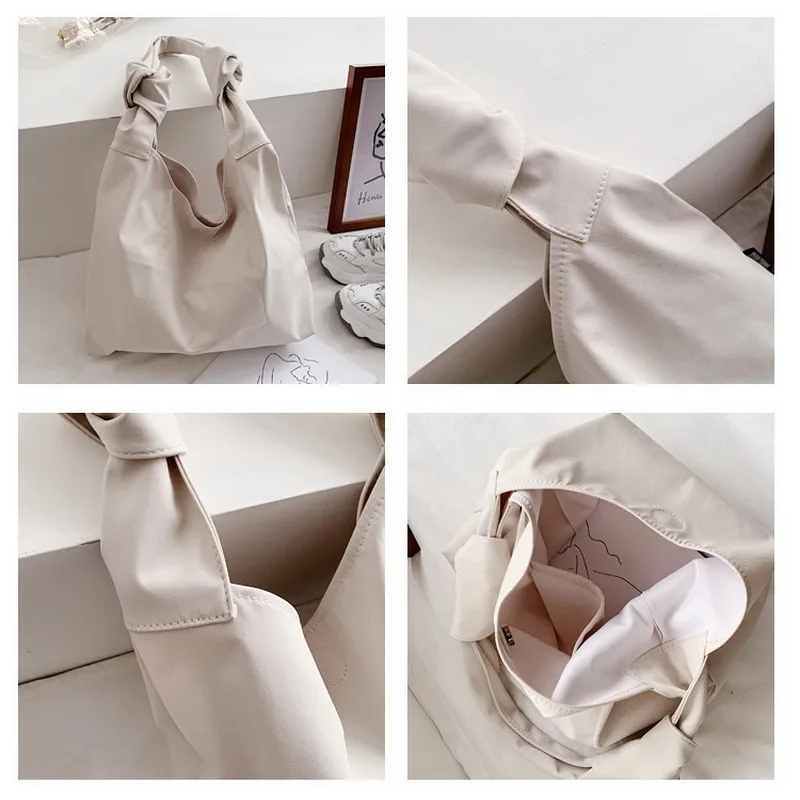 Diinovivo Casual Shoulder Bag Nylon Women Handbag Solid Color Shopping Bag Simple Ladies Large Tote Bag Hobos Women Bag WHDV2269