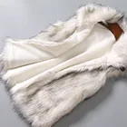 Женский шерстяной жилет 2022 года, жилет из искусственного меха с воротником-стойкой, куртка из искусственного меха, жилет, куртка, сохраняющая тепло зимой, жилеты с отложным воротником, Топ