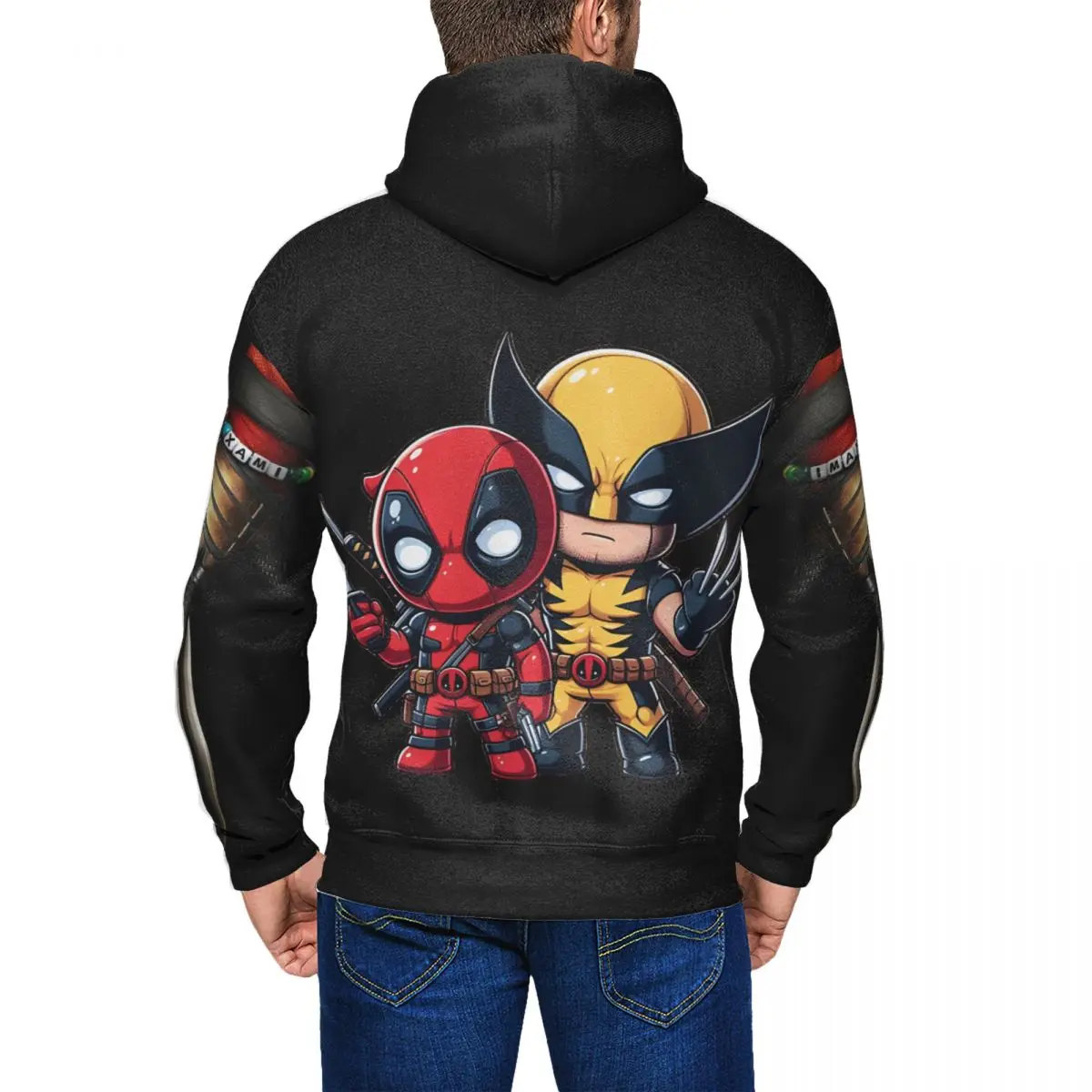 Claws &amp Chimich basa Компания The Unlikely Bffs Наклейка Мужская толстовка Disney Marvel Deadpool Wolverine Film