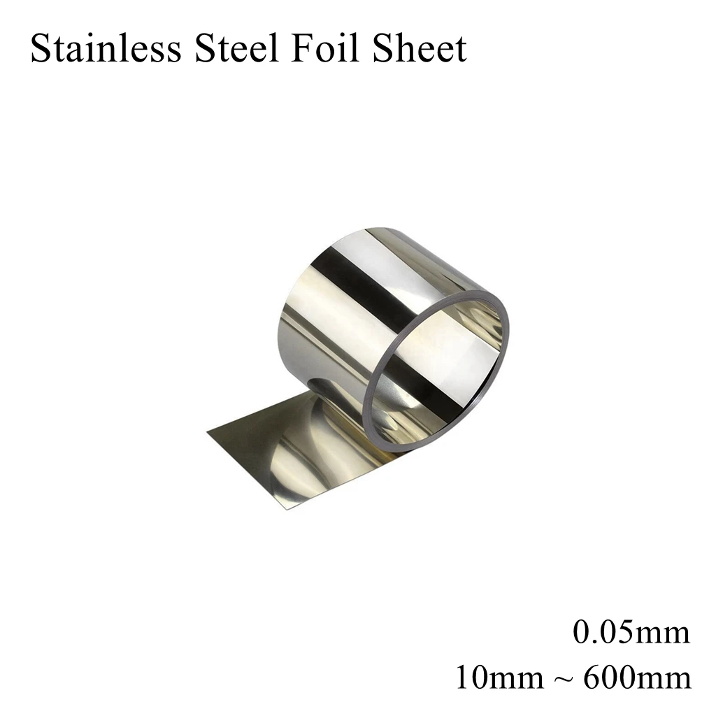 

Thickness 0.05mm x 10mm 20mm 50mm 100mm 200mm 304 Stainless Steel Metal Sheet Foil Strip Band Belt Tape Strap Plate Pad Board
