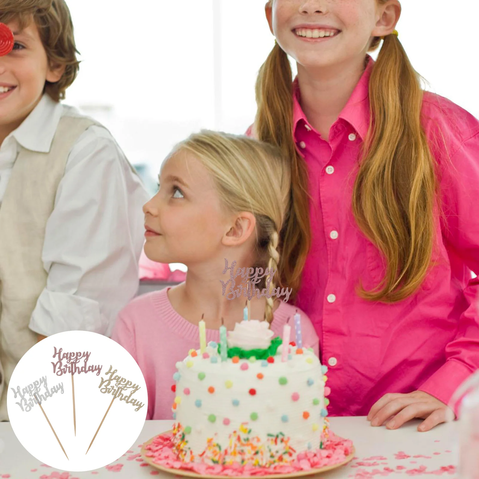 

Cake Picks Glitter Paper Birthday Cupcake Topper Cake Inserts Cards Cake Decorative Props Cake Picks