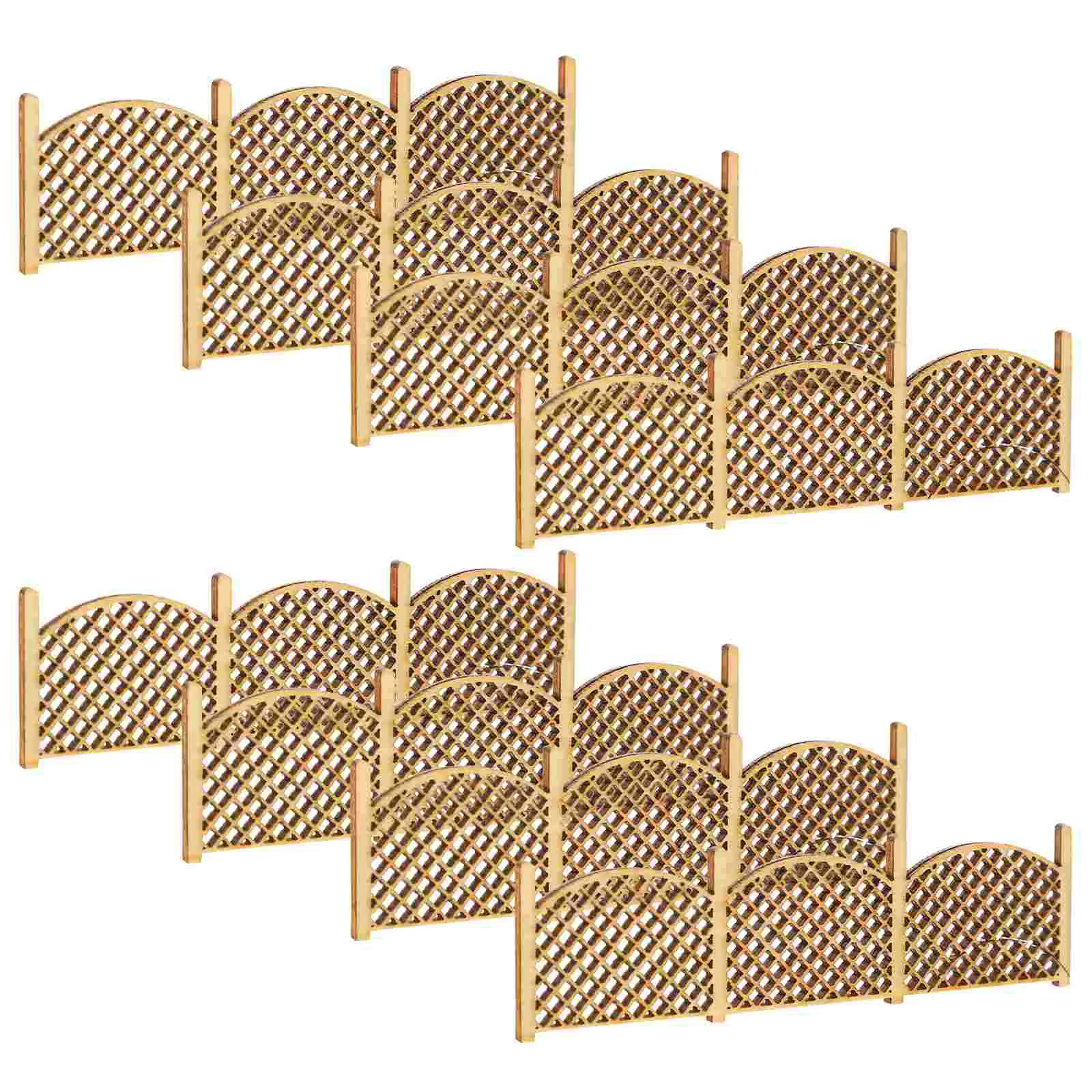 

8 Pcs Decor Miniature Vintage Fence Decorations House Scene Ornament Wooden Retro Landscape Adornment Prop Micro