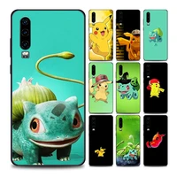 pikachu pokemon bulbasaur phone case for huawei p10 p20 p30 p40 lite p50 pro plus p smart z soft silicone case cover pikachu