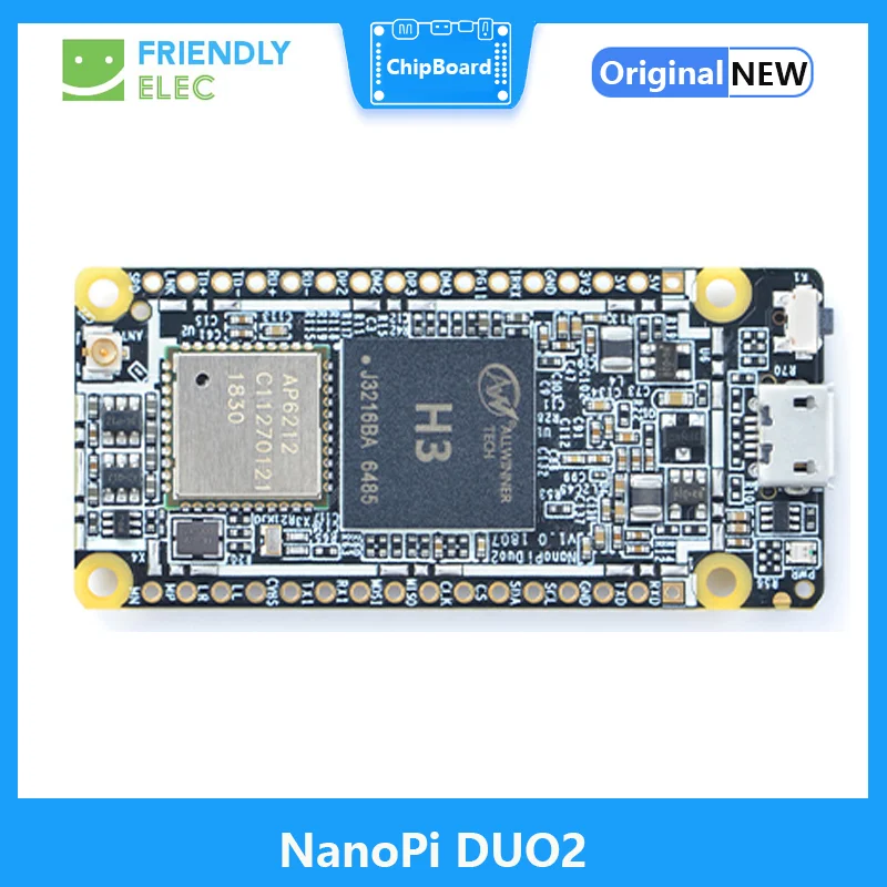 FriendlyELEC NanoPi DUO2, разработанная плата 512M, Allwinner H3, Cortex-A7, Wi-Fi, Bluetooth модуль, UbuntuCore, приложения IoT