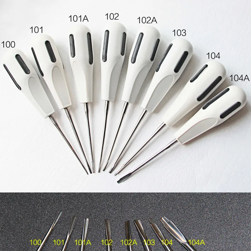 

8 шт., стоматологические ЛИФТЫ из нержавеющей стали с пластиковой ручкой