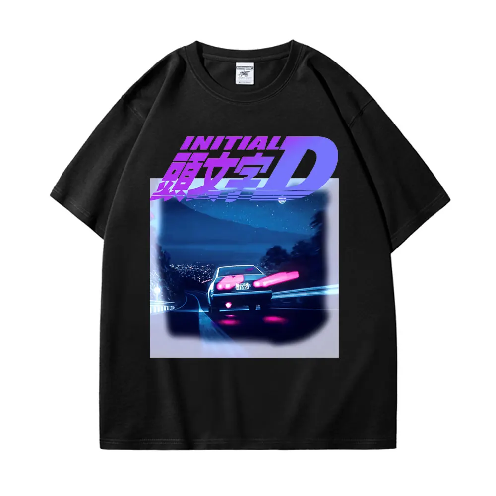 

Japanese Anime Initial D AE86 T-shirt Hachiroku Shift Drift Loose Short Sleeve T Shirt Men Women Fashion Casual Oversized Tees