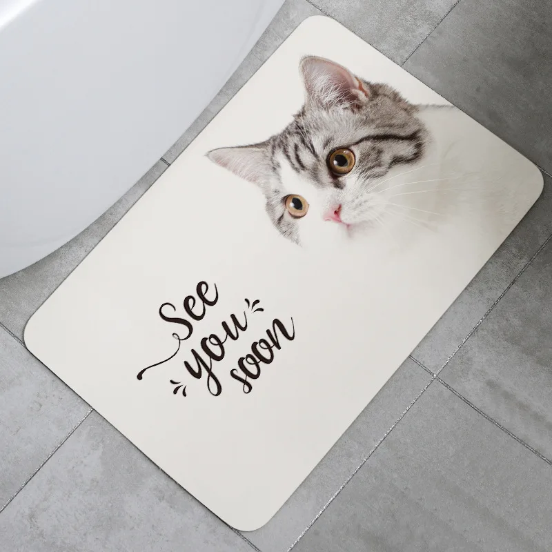 nano diatom mud soft mat bathroom diatomaceous earth absorbent soft foot mat bathroom non slip quick drying kitchen non slip mat free global shipping