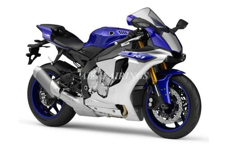 

Комплект обтекателей из АБС-пластика для мотоцикла YAMAHA YZF - R1 2015 2016 2017 2018 15 16 17 18, комплект обтекателей синего и серебристого цвета, 4 подарка