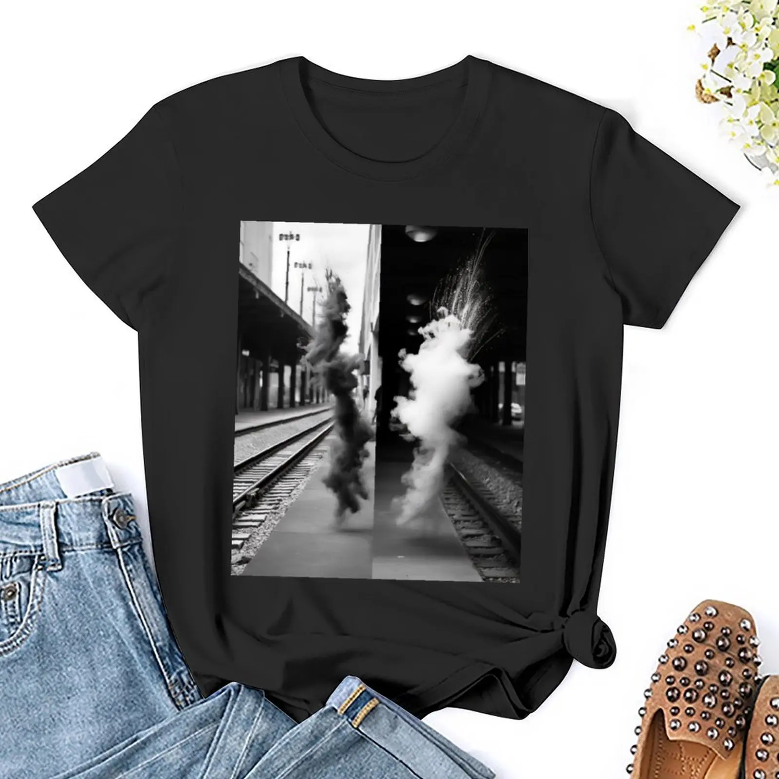 Винтажные белые футболки для женщин явление против существования