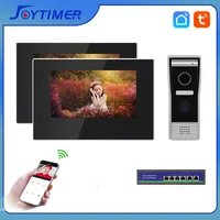 Joytimer 7 inch WIFI IP Video Door Phone Intercom Kit Door Bell Door Speaker Access Control System Touch Screen Motion Detection