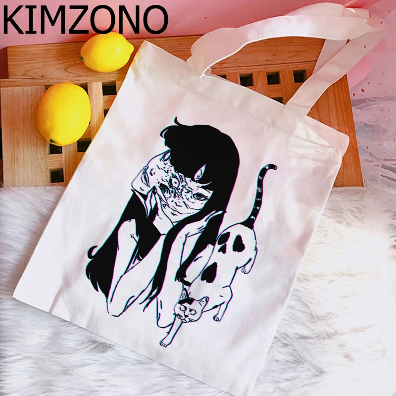 

Сумка для покупок Junji Ito, сумка из искусственной джутовой ткани, сумка из переработанной ткани