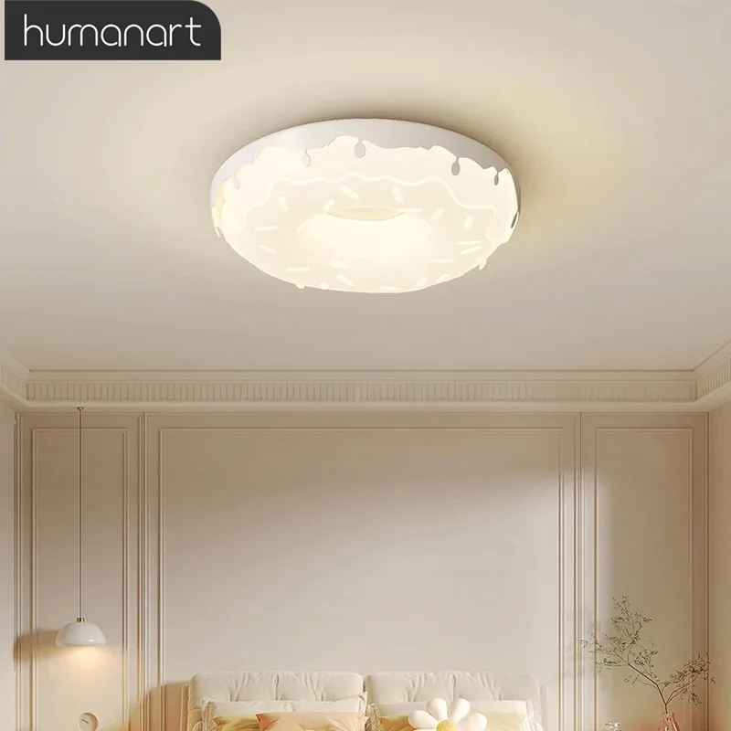 Потолочный светильник круглый красочный пончик лампа для спальни кухни