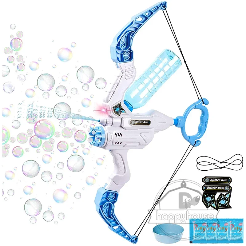 

2 in 1 Bow and Arrow Bubble Machine Shooting Water Gun For Kids Automatic Bazooka Bubble Gun Bubbles Blower Toys For Children