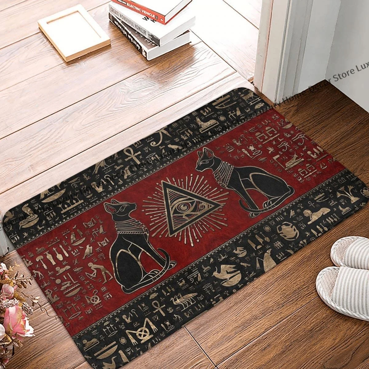 

Ancient Egypt Non-slip Doormat Kitchen Mat Egyptian Cats And Eye Of Horus Balcony Carpet Entrance Door Rug Bedroom Decor