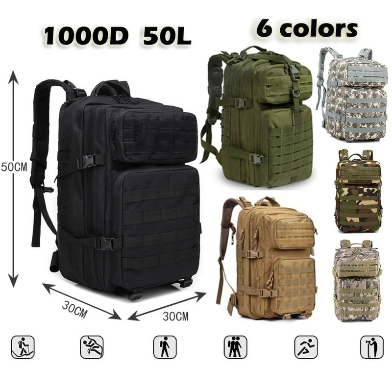 

Waterproof Military Backpack Rucksacks Tactical Nylon Backpack Trekking Hunting Hiking Outdoor Backpack Fishing