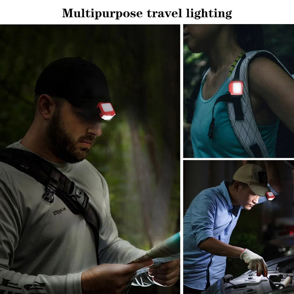 

COB LED Cap Light Headlamp Inductive Hat Clip Lights Headlight Sensor Headlamps USB Rechargeable Cap Lantern Clip On Head Torch