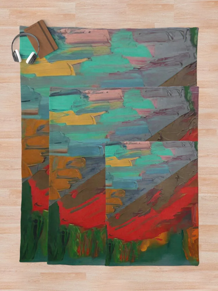 John Hoyland - Landslide 1978 Плед тяжелое для сна Покрывала на кровати Термальные милые