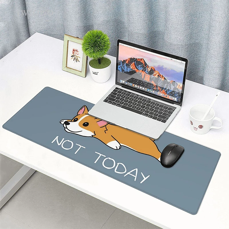 

Cute Dog Mouse Pad Gamer XL Large Home Custom HD Mousepad XXL Desk Mats Mouse Mat Non-Slip Natural Rubber Soft Laptop Mice Pad