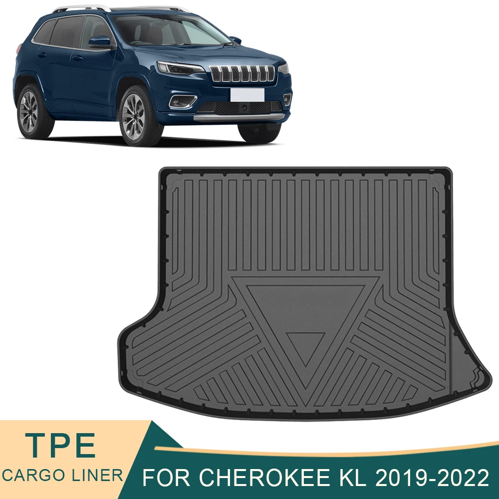

For Jeep Cherokee KL 5th 2019-2022 Car Cargo Liner All-Weather TPE Non-slip Trunk Mats Waterproof Tray Trunk Carpet Accessories
