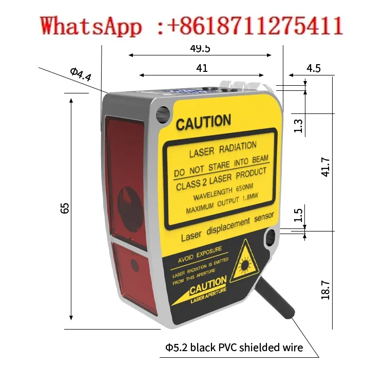 FSD11-85-RS485-M Цифровой OLED-дисплей Высокоточный лазерный датчик расстояния 85 мм 10-30 В