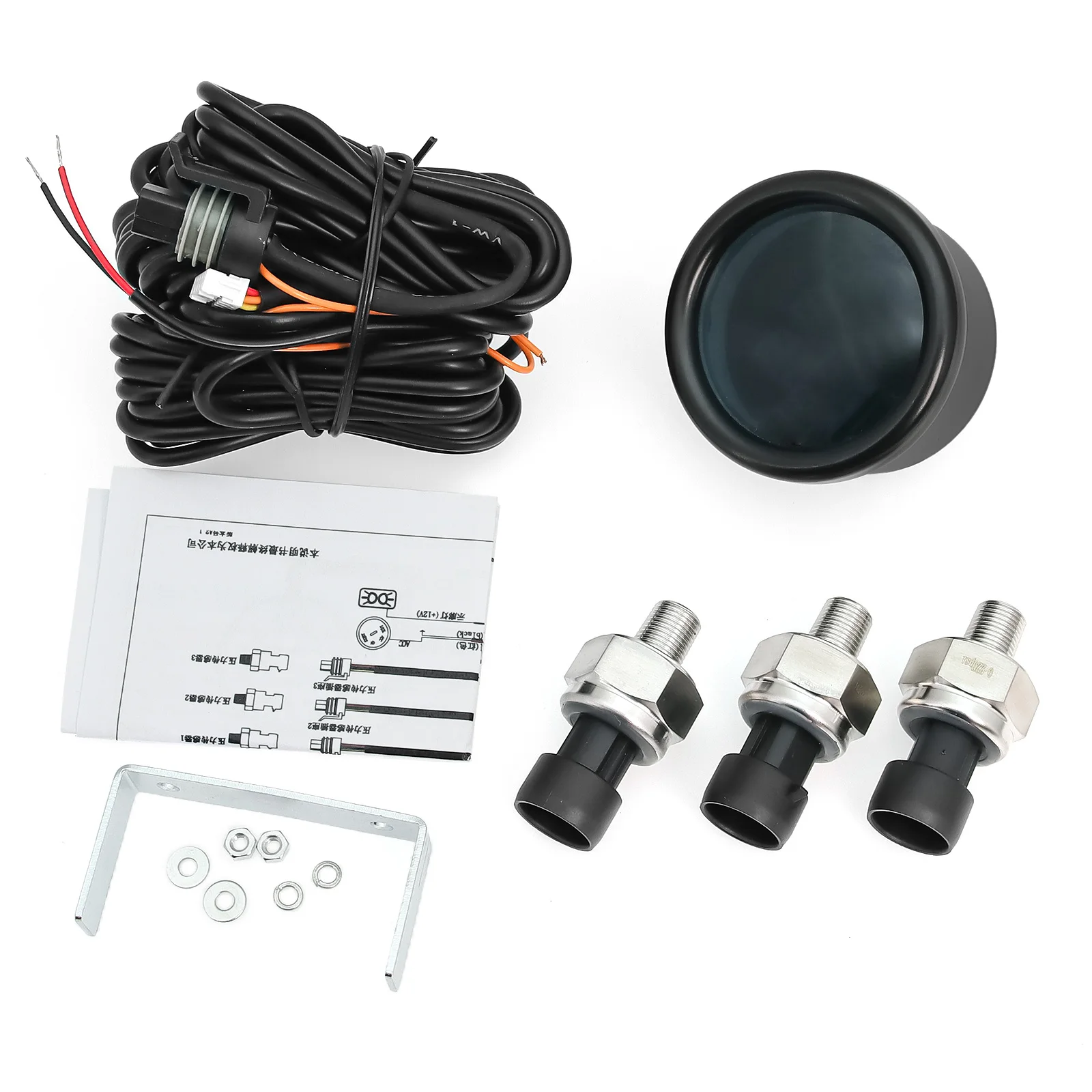 Трехдюймовый двойной дисплей цифровой датчик давления воздуха для подвески 0-220psi