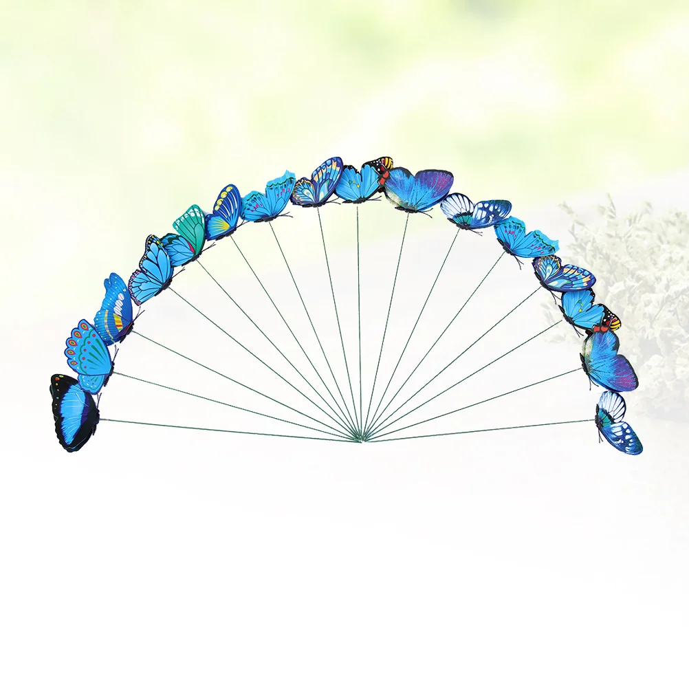 

24 Pcs Simulation Butterfly Princess Decorations Planter Outdoor Flower Planters
