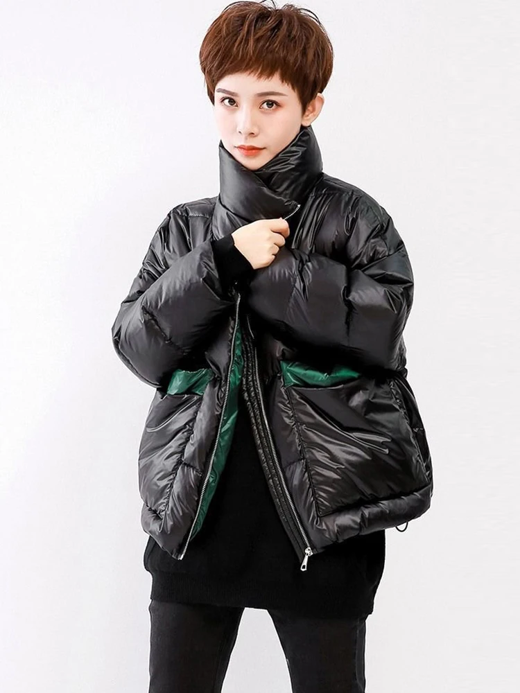 

Новая зимняя Женская куртка, короткое пальто, парки с воротником-стойкой, куртки с хлопковой подкладкой, женская теплая водонепроницаемая верхняя одежда, зимняя одежда, пальто