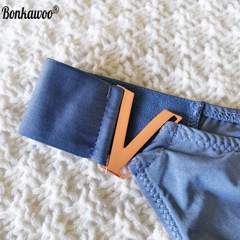 Женские бесшовные трусики Bonkawoo в форме V сексуальное нижнее белье с низкой