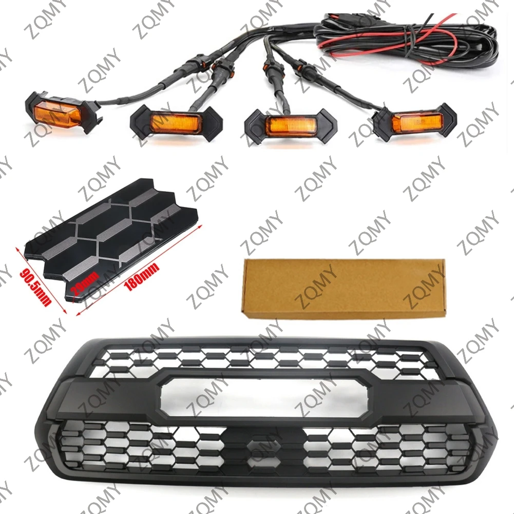 

Модифицированный стиль TRD для TOYOTA для Tacoma 2016-2023, решетка переднего бампера автомобиля, центральная панель, Стайлинг, верхняя решетка