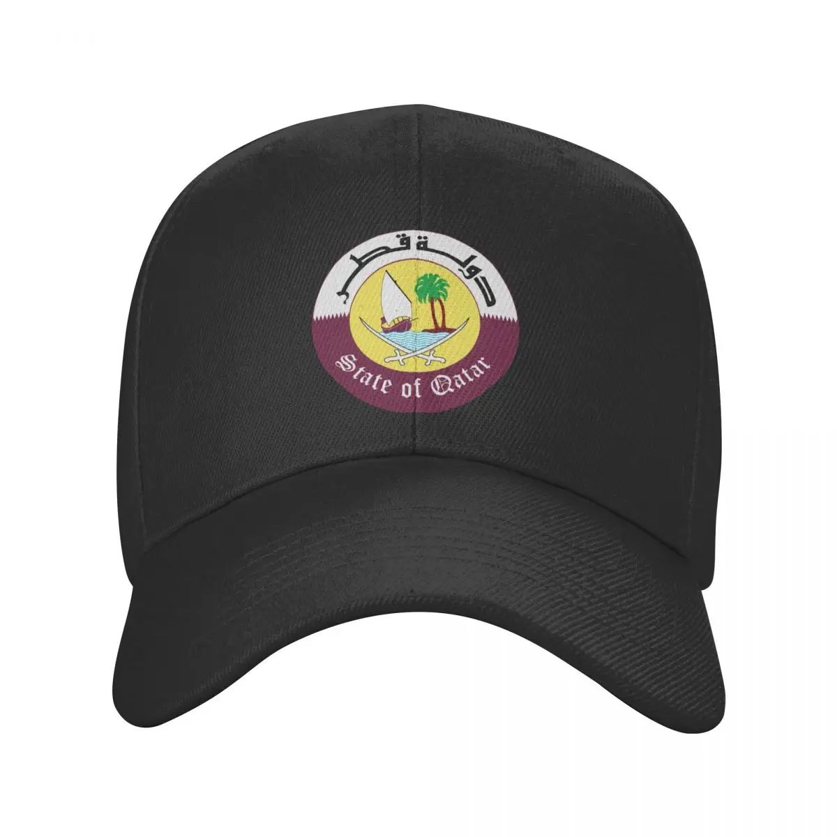 

Fashion Qatar Emblem Baseball Cap Women Men Custom Adjustable Adult Qatari Flag Dad Hat Outdoor Snapback Caps Trucker Hats