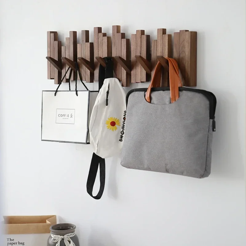 Декоративные крючки из черного орехового дерева и белого дуба настенные