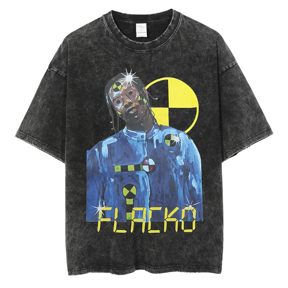 

Men Hip Hop T Shirt 2022 Harajuku Washed Streetwear Portrait Rapper Graphic Print T Shirt Short Sleeve Tees Distressed T Shirt