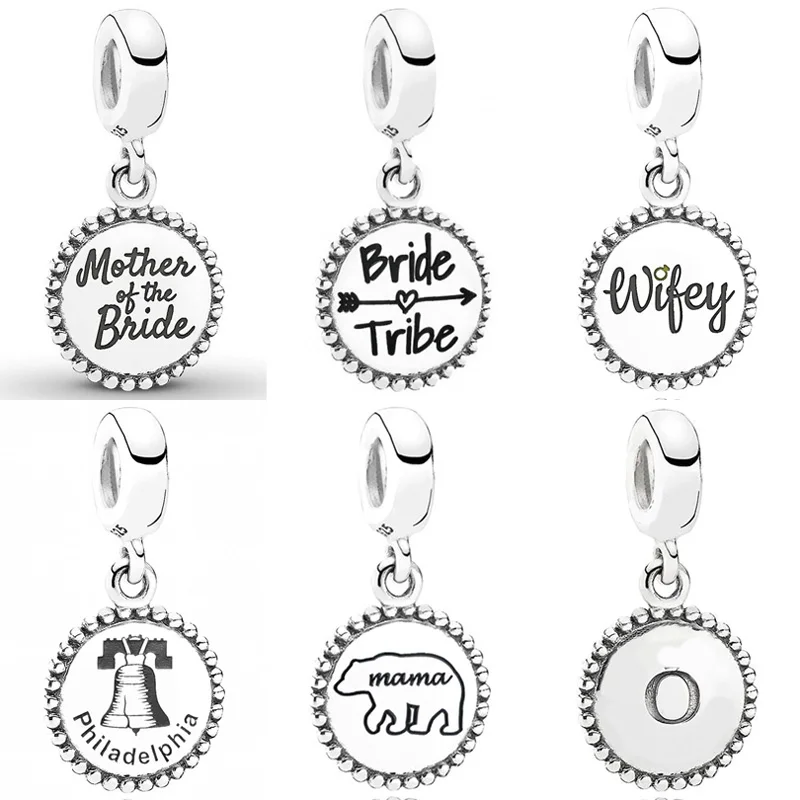 Подвеска в виде медведя из серебра 925 пробы для браслета Пандоры