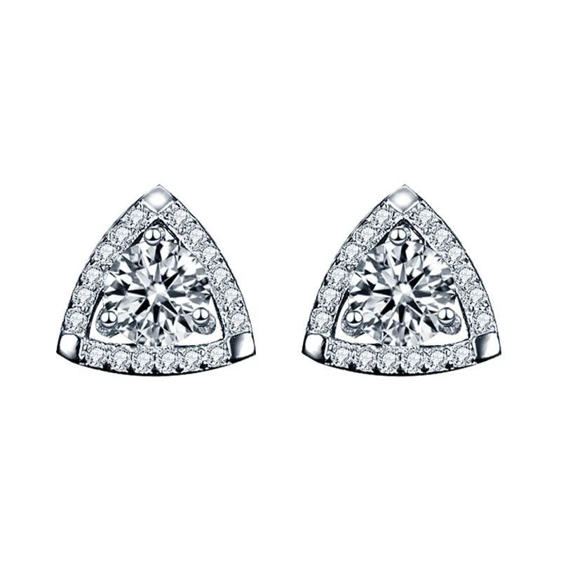

Серьги-гвоздики женские из серебра 925 пробы, 1 карат