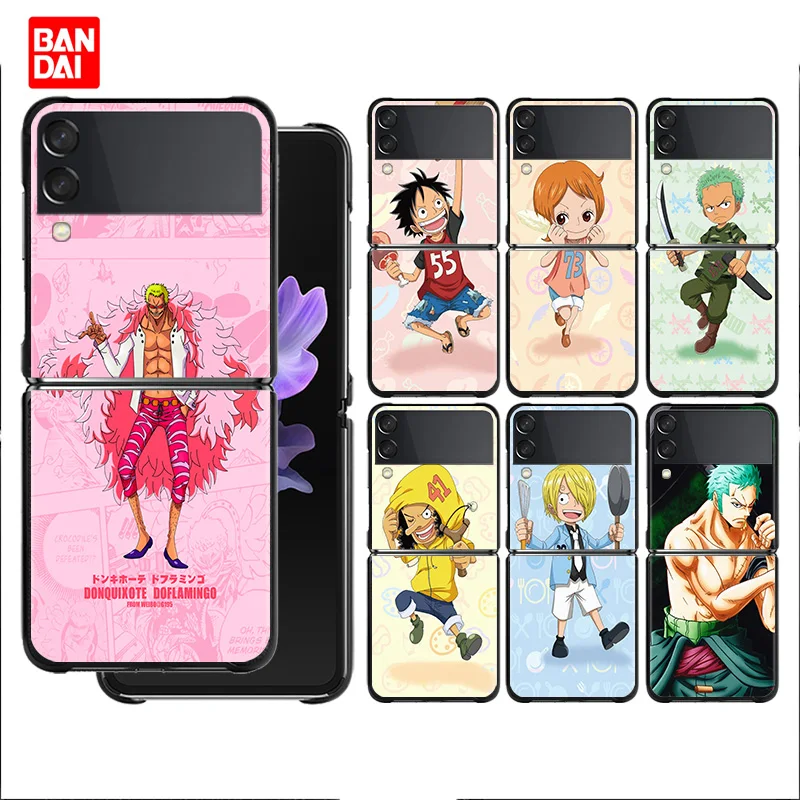 

One Piece Japnese Zora Luff Phone Case For Samsung Galaxy Z Flip Flip3 Zflip Zflip3 5G Hard Luxury Cover Back Fashion Thin